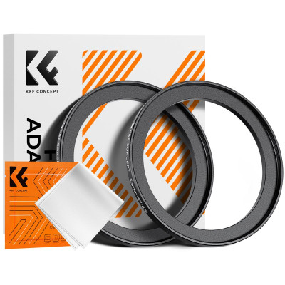 Avatar Shop|K&F Inel Adaptor Step-Up Filtru 58-67mm, Set 2 Bucati, Aliaj Aluminiu Aviatic, Include Laveta Curatare|K&F Concept