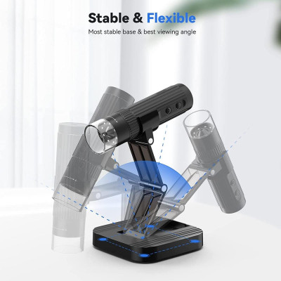 Avatar Shop|K&F Concept Microscop WiFi Wireless, Camera HD USB, Marire 50x-1000x, Stand Pliabil, Compatibil iOS/Android/PC|K&F Concept
