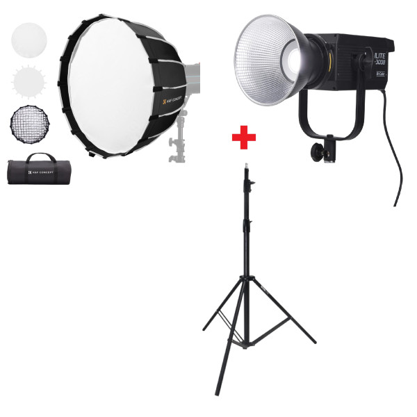 Pachet Studio Portret & New Born: Nanlite FS-300B LED Bi-Color 350 W Stativ Nanlite 288 cm si Softbox Parabolic Hexagonal 120 cm