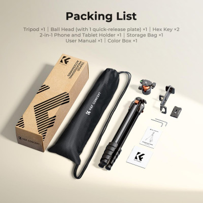 Avatar Shop|K&F tripod A305A1+BH-40, Trepied foto cu cap bila|K&F Concept