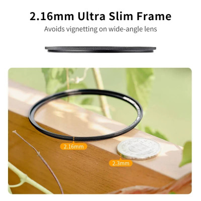 Avatar Shop|K&F 72mm Inel Adaptor Magnetic, Seria Round Mirror, Aluminiu Aviatic, Anodizat Negru, Compatibil Filtre Magnetice K&F|K&F Concept