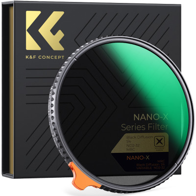 Avatar Shop|K&F Concept Nano X Filtru 2in1 Black Mist 1/4 ND Variabil, Diametru 49mm, ND2-ND32 (1-5 Stops), 28 Straturi Multi-Strat|K&F Concept
