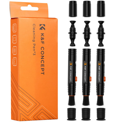 Avatar Shop|K&F Concept Set 3 Creioane Curatare Lentile, Cap Dublu Carbon, Husa Protectie Silicon, Ventuza|K&F Concept