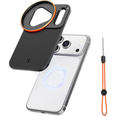 K&F Concept Suport Filtru Magnetic 58mm, Pentru iPhone 17 Pro Max, Montura Dubla...