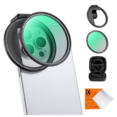 Avatar Shop|K&F 67MM Suport Telefon Magnetic, Filtru CPL Magnetic 67MM, Sticla Optica HD, Multi-Strat, Rezistent la Apa|K&F Concept