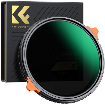 Avatar Shop|K&F 77mm Filtru ND Variabil ND4-ND64 si CPL 2 in 1, 2-6 Stops, 28 Straturi Anti-Reflex, Rama Aluminiu|K&F Concept