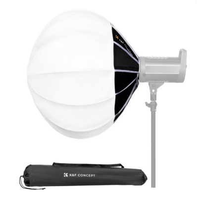 K&F 85CM Softbox Lantern, Design Sferic 360°, Unghi Fascicul 270°, Montura Bowens,...