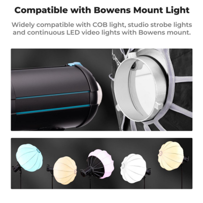 Avatar Shop|K&F 85CM Softbox Lantern, Design Sferic 360°, Unghi Fascicul 270°, Montura Bowens, Pliere Rapida|K&F Concept