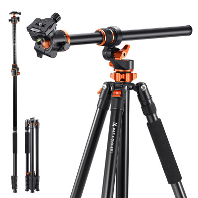Avatar Shop|K&F Trepied Foto Aliaj Aluminiu Magneziu, Inaltime 2.3m, Monopod Detasabil, Cap Bila 28mm, Capacitate 10kg, Greutate 2kg|K&F Concept