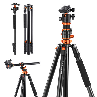 Avatar Shop|K&F Trepied Foto Aliaj Aluminiu Magneziu, Inaltime 2.3m, Monopod Detasabil, Cap Bila 28mm, Capacitate 10kg, Greutate 2kg|K&F Concept