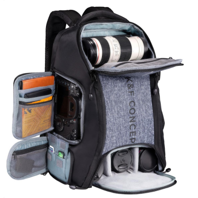 K&F Beta Rucsac Foto 25L, Compartimentare 3 Niveluri, Buzunar Laptop 15.6 inch, Husa de...