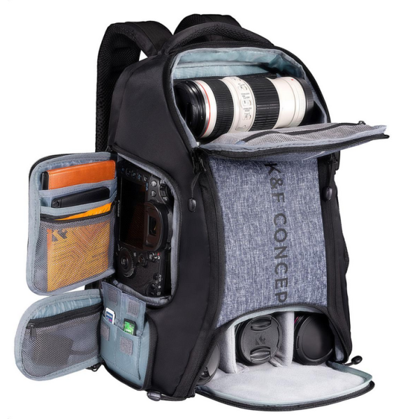 K&F Beta Rucsac Foto 25L, Compartimentare 3 Niveluri, Buzunar Laptop 15.6 inch, Husa de Ploaie Inclusa, Acces Lateral Rapid