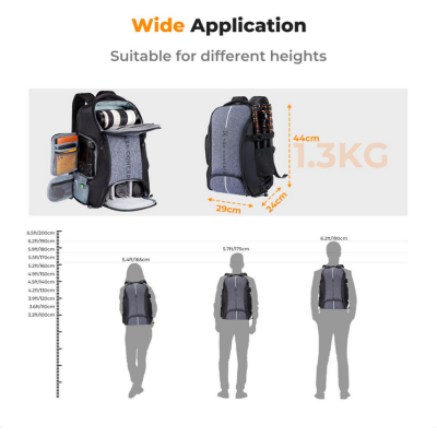 Avatar Shop|K&F Beta Rucsac Foto 25L, Compartimentare 3 Niveluri, Buzunar Laptop 15.6 inch, Husa de Ploaie Inclusa, Acces Lateral Rapid|K&F Concept