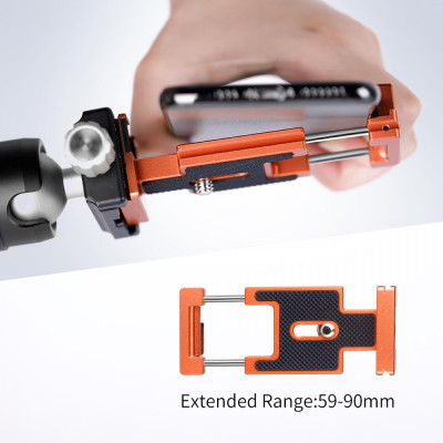 Avatar Shop|K&F CA02 Placa Quick Release din Aluminiu 2 in 1, Compatibila Arca Swiss, Suport pentru Camera si Telefon, Filet 1/4 Inch,|K&F Concept