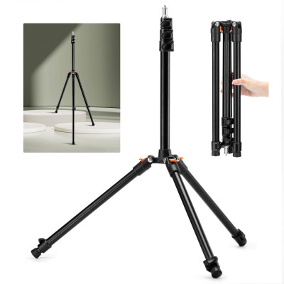 K&F Concept Stativ de Lumina din Aluminiu, Inaltime 53cm-2m, Sarcina Maxima 5kg, Filet...