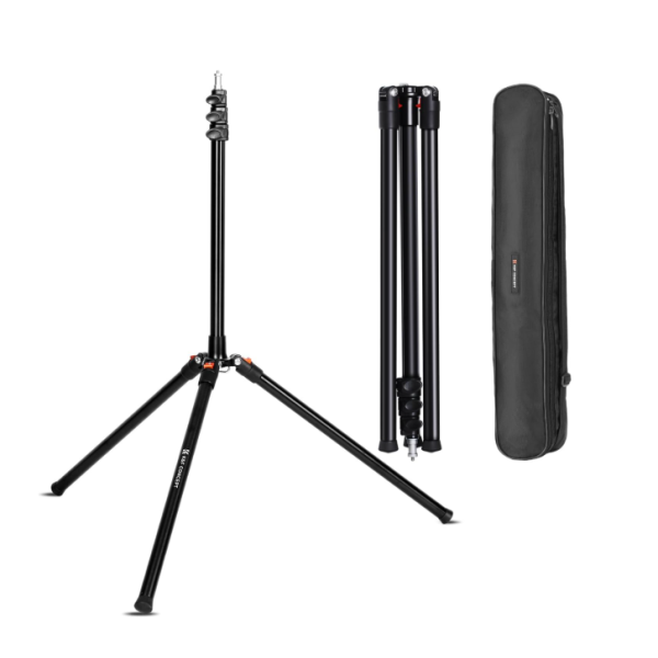 K&F Concept Stativ Lumina Foto Aluminiu, Inaltime Maxima 219.5cm, Pliabil la 55cm, Capacitate 4kg, Montura 1/4 Inch, Greutate