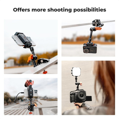 Avatar Shop|K&F Concept Brat Magic Arm Ajustabil 6 inch, Super Clamp, Filet 1/4 si 3/8, Rotire 360 Grade, Sarcina Maxima 2kg|K&F Concept