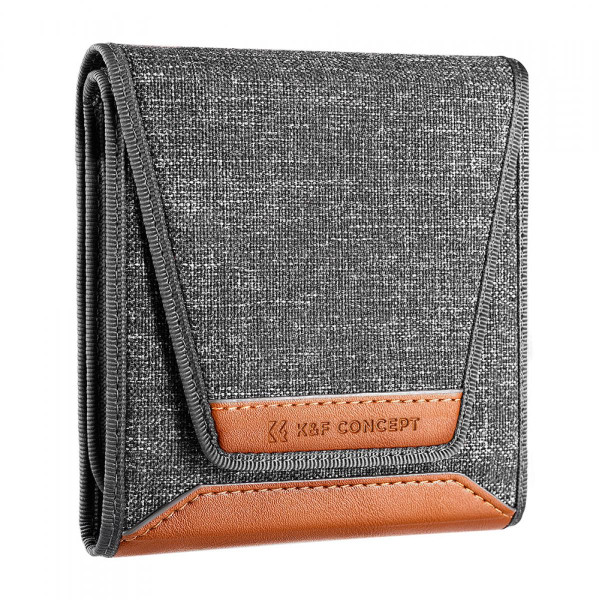 K&F Concept Husa Filtre 96x96mm, 3 Buzunare, Compatibila cu Filtre Circulare pana la 62mm