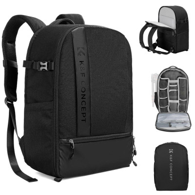 Avatar Shop|K&F Concept Rucsac Foto Nature Wander 04, 18L, Negru, Compartiment Laptop 15 inch, Husa de Ploaie, Nylon 840D|K&F Concept