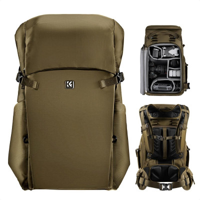 K&F Concept Star Wander 01 Rucsac Foto 30L, Champagne, Insert Detasabil cu 8 Diviziuni,...
