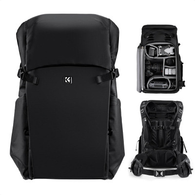 K&F Concept Rucsac Foto 30L Star Wander 02, Negru, Impermeabil, Insert Detasabil,...