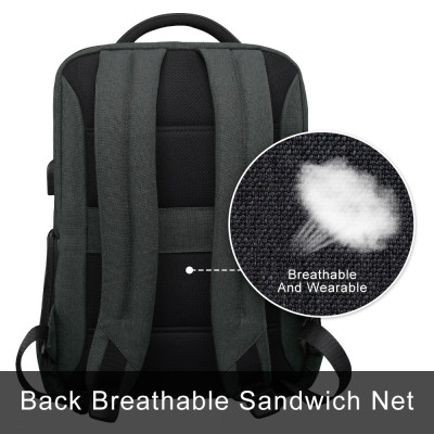 Avatar Shop|K&F Concept Beschoi Rucsac Laptop 15.6 Inch, Capacitate 18L, Rezistent la Apa IPX-6, Anti-Furt, Incarcare USB|K&F Concept