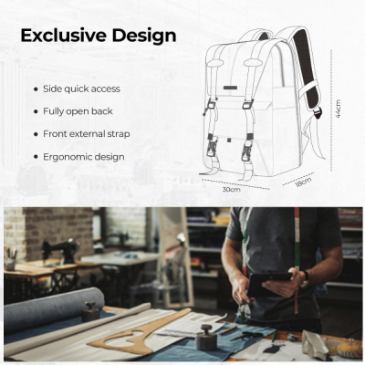 Avatar Shop|K&F Concept Beta Backpack Rucsac Foto 20L, Capacitate 1 Camera + 4 Obiective, Compartiment Laptop 15.6 Inch, Negru + Gri Inchis|K&F Concept