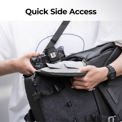 Avatar Shop|K&F Concept Beta Backpack Rucsac Foto 20L, Capacitate 1 Camera + 4 Obiective, Compartiment Laptop 15.6 Inch, Negru + Gri Inchis|K&F Concept