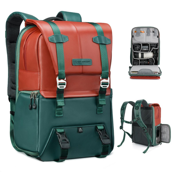 K&F Concept Beta Rucsac Foto 20L V8, Capacitate 20L, Compartiment Laptop 15.6 inch, Acces Lateral si Spate, Nailon 900D
