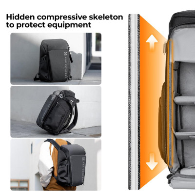 Avatar Shop|K&F Concept Beta Rucsac Foto, Capacitate 25L, Design Magic Bin, Compartiment Laptop 16 Inch, Culoare Gri|K&F Concept