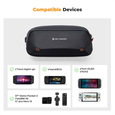 Avatar Shop|K&F Concept Geanta Sling Digitala, Compartimente Anti-Soc Personalizabile, Material PU Impermeabil, Fermoare Waterproof|K&F Concept