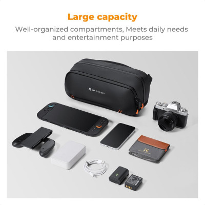 Avatar Shop|K&F Concept Geanta Sling Digitala, Compartimente Anti-Soc Personalizabile, Material PU Impermeabil, Fermoare Waterproof|K&F Concept