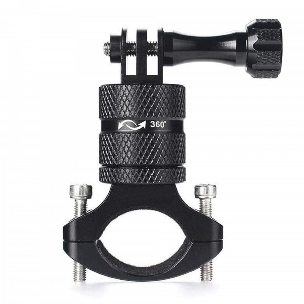 K&F Concept Suport Ghidon pentru Camere Actiune, Aluminiu, Rotire 360 Grade, Fara Unelte, Diametru 22-34mm