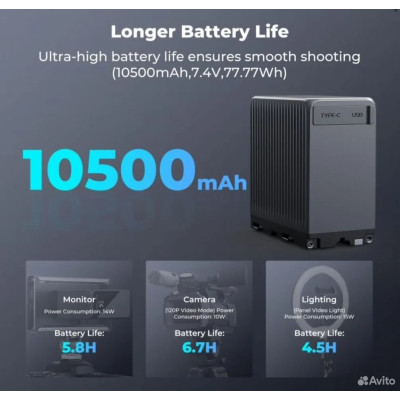 Avatar Shop|K&F Concept NP-F970 Acumulator Incarcare Directa, 10500mAh, Display OLED Touch, USB-C 45W, Power Bank|K&F Concept