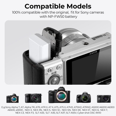 Avatar Shop|K&F Concept NP-FW50 Acumulator Camera, 1100mAh, Incarcare Type-C, Set 2 Bucati, Compatibil Sony|K&F Concept