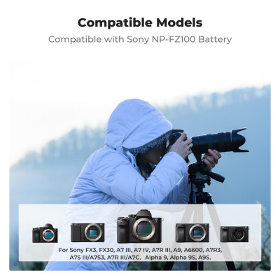 Avatar Shop|K&F Concept NP-FZ100 Incarcator Dublu Baterii, Design Modular Detasabil, Incarcare Rapida 18W PD, Afisaj Digital, Compatibil|K&F Concept