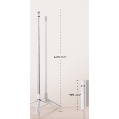 Avatar Shop|K&F Concept X96 Trepied Selfie Stick, Extensibil 175cm, Telecomanda Bluetooth 9 Butoane, Rotatie 360°/180°, Greutate 376g|K&F Concept