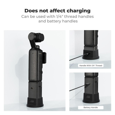 Avatar Shop|K&F Concept Suport Desktop pentru DJI Osmo Pocket 3, Silicon Antiderapant, Deschidere pentru Incarcare, Compatibil Maner Filetat|K&F Concept