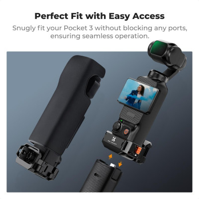 Avatar Shop|K&F DJI Pocket 3 Rama de Extensie din Aluminiu Multifunctionala, Interfete Multiple, Trepied Desktop Integrat|K&F Concept