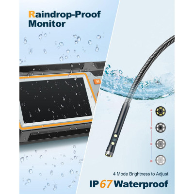 Avatar Shop|K&F Concept Endoscop Inspectie Dual Lens 1080P HD Borescope, Cablu 5m, Sonda 5.5mm, Ecran IPS 4.3 Inch, Waterproof IP67, Card|K&F Concept