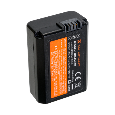 Avatar Shop|K&F FW50 Acumulator Camera Foto 1100mAh, Compatibil Sony, 7.4V, 8.1Wh, Litiu-Ion|K&F Concept