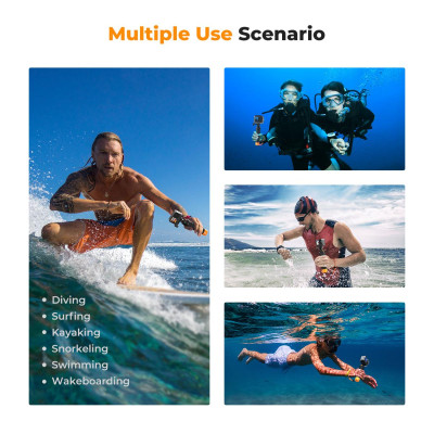 Avatar Shop|K&F Concept MS17 Grip Flotant Impermeabil pentru Gopro, Design Eliberare Rapida, Flotabilitate Ridicata, Maner Anti-Alunecare,|K&F Concept
