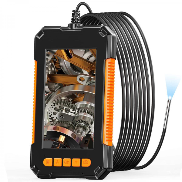 K&F Concept Endoscop Industrial, Ecran HD 4.3 Inch, Rezolutie 1080P, Sonda 3.9mm, Lungime 2m, LED-uri Iluminare