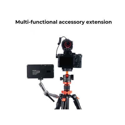 Avatar Shop|K&F Concept K255A4+BH-28L Trepied Foto Video, Aliaj Aluminiu Magneziu, Cap Bila 28mm, Sarcina Maxima 10kg, Monopied Detasabil,|K&F Concept