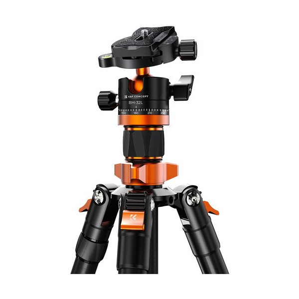 K&F Concept K255A7 Trepied Aluminiu cu Cap Bila BH-32L, Greutate 1.85kg, Inaltime 60-233cm, Capacitate 12kg