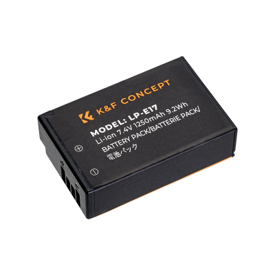 Avatar Shop|K&F LP-E17 Baterie Camera Foto pentru Canon, Capacitate 2250mAh, 7.4V, 9.2Wh, Chimie Litiu-Ion, Garantie 1 An|K&F Concept