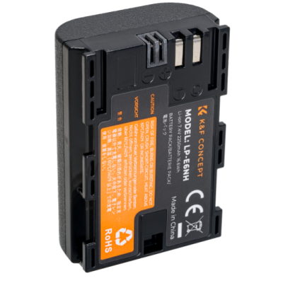 Avatar Shop|K&F LP-E6NH Acumulator Camera Foto, 2250mAh, 16.6Wh, 7.4V, Compatibil Canon EOS 5D/6D/7D/R5/R6, Protectie 8 Straturi|K&F Concept