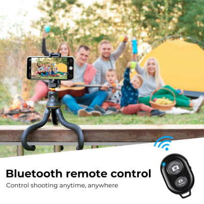 Avatar Shop|K&F Mini Trepied cu Telecomanda Bluetooth, Design 2-in-1, Sarcina 3kg, Greutate 0.32kg, Rezistent la Apa|K&F Concept
