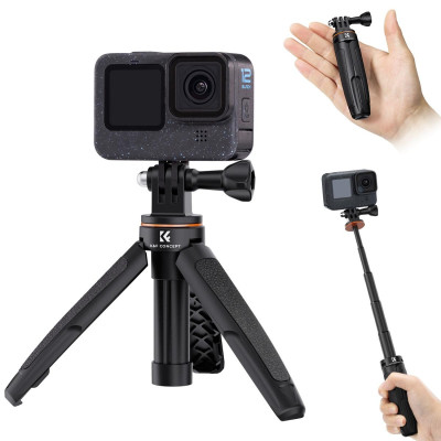 K&F MS03 Trepied Selfie Stick Desktop pentru GoPro si Insta360, Inaltime Maxima 32cm,...