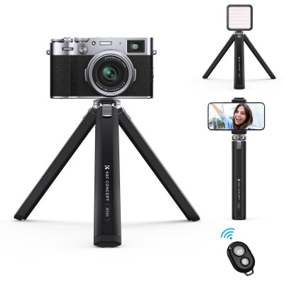 K&F MS05 Mini Trepied Metalic pentru Telefon si Camera, Inaltime Max 105mm, Capacitate...